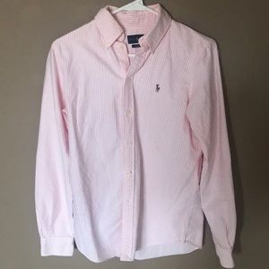 Pink & white striped Ralph Lauren button down